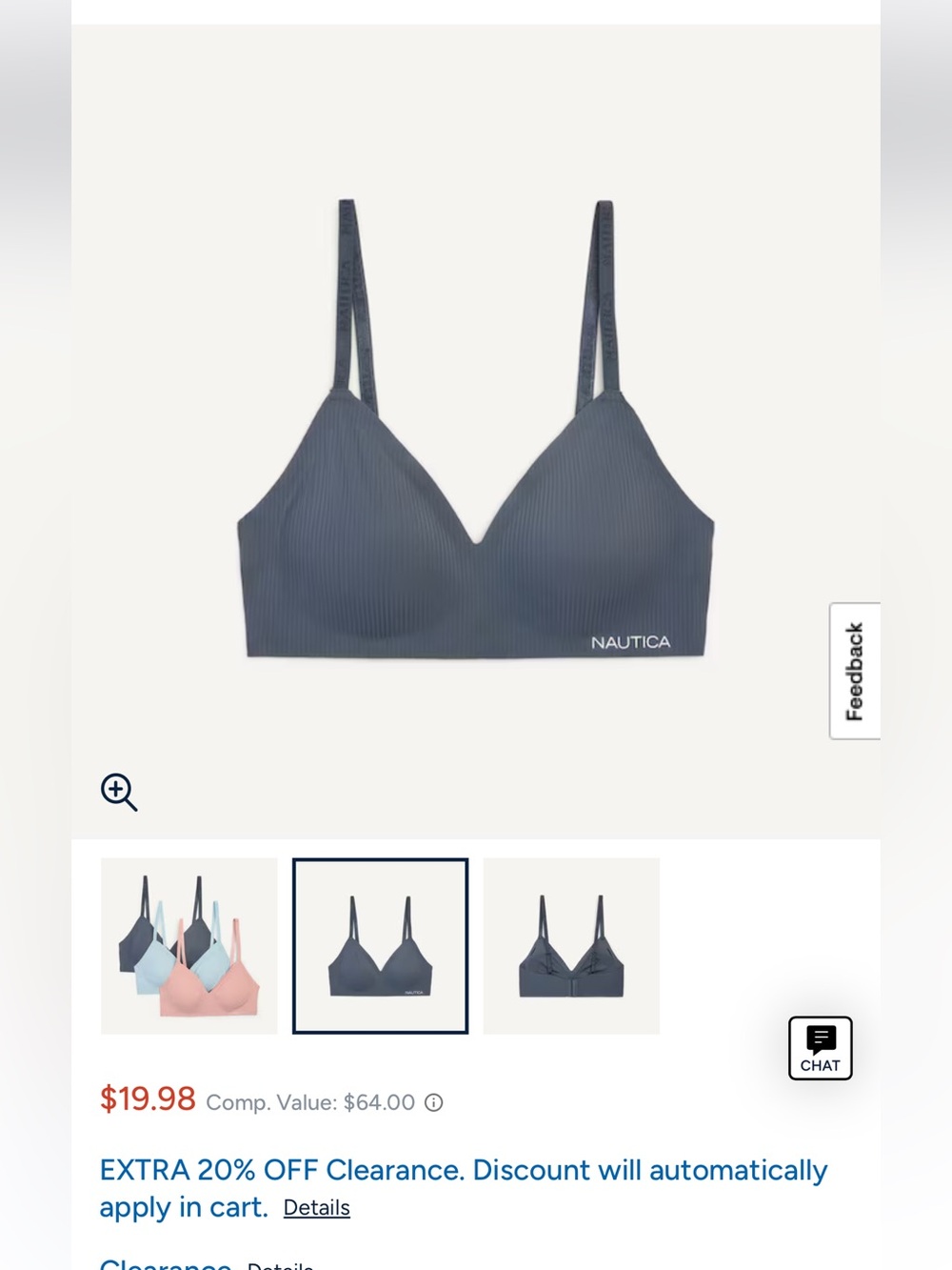 NWOT Nautica Bra 🩵